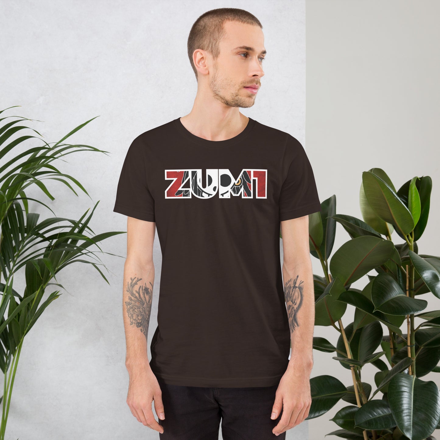 T-shirt "ZUM1" rouge unisexe