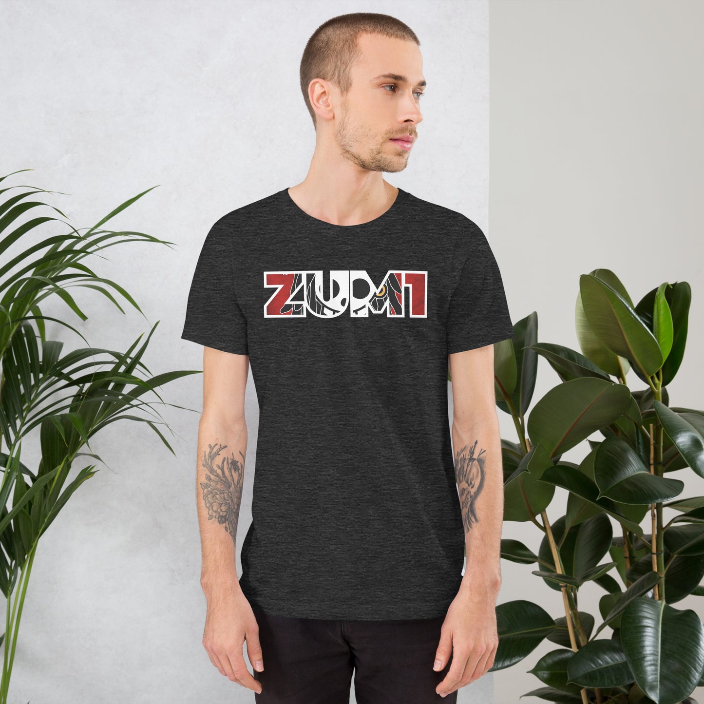 T-shirt "ZUM1" rouge unisexe