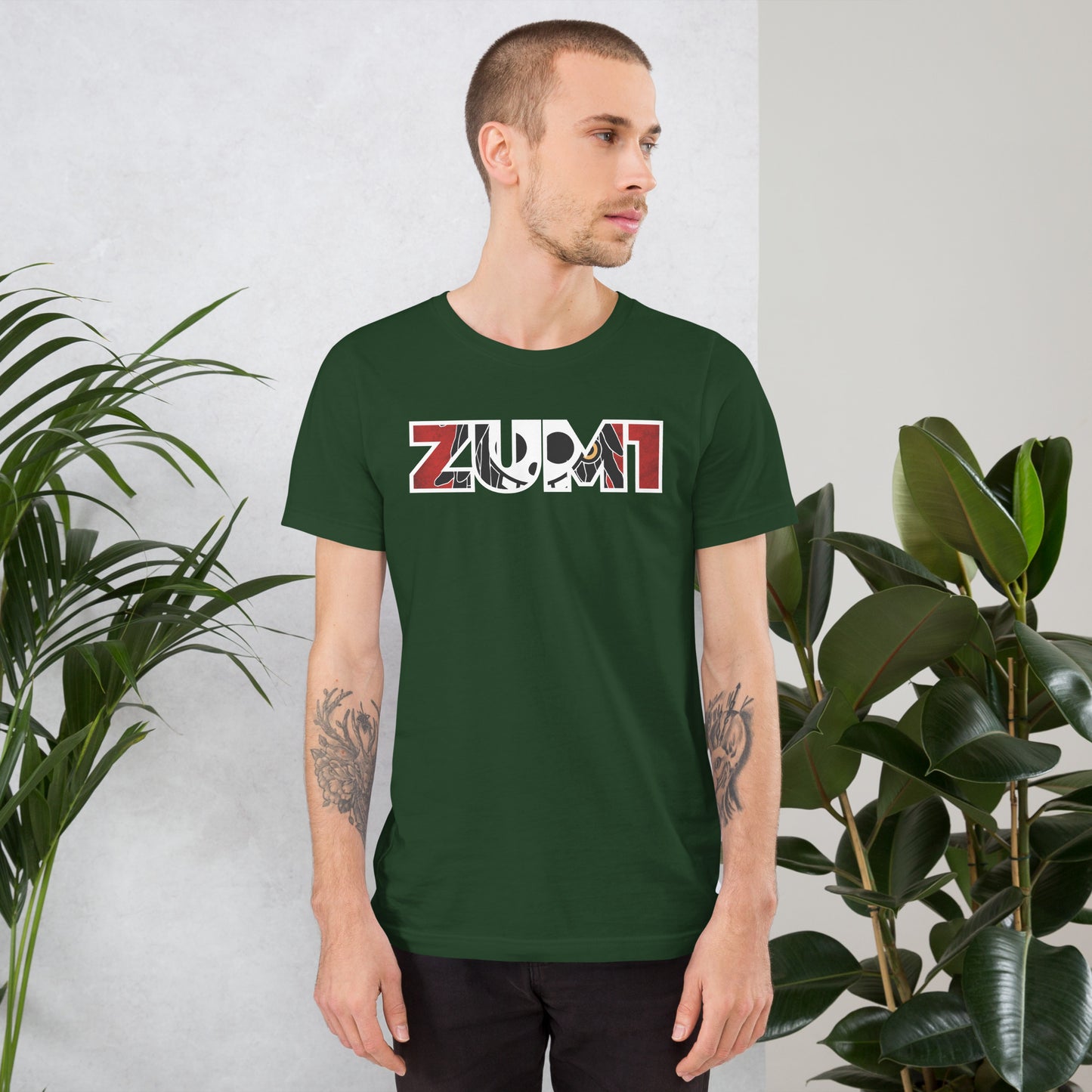 T-shirt "ZUM1" rouge unisexe