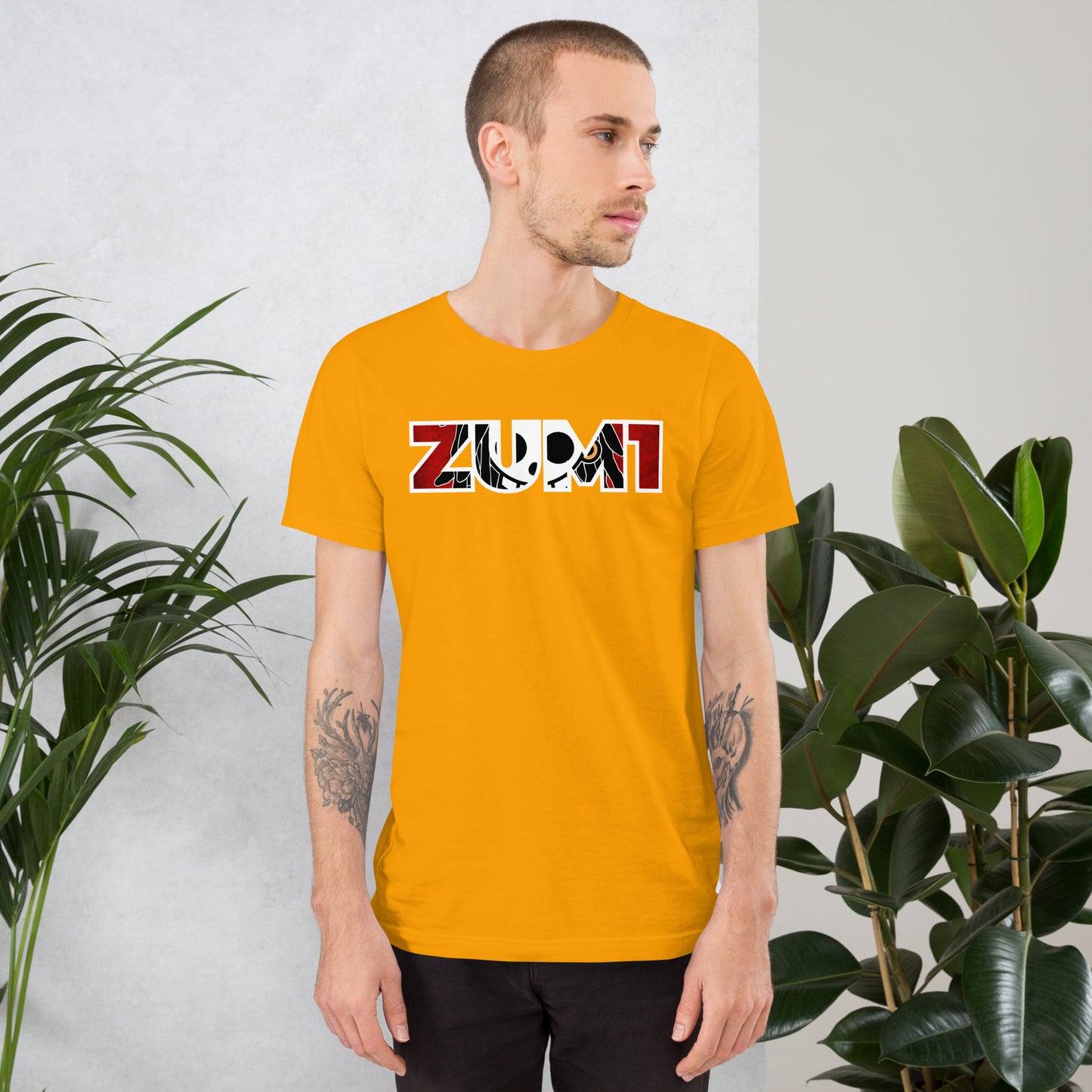 T-shirt "ZUM1" rouge unisexe