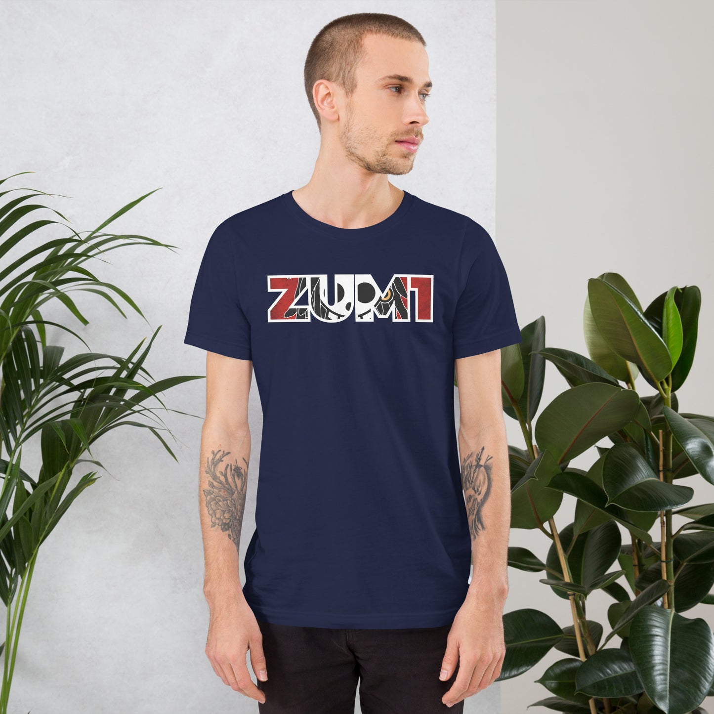 T-shirt "ZUM1" rouge unisexe