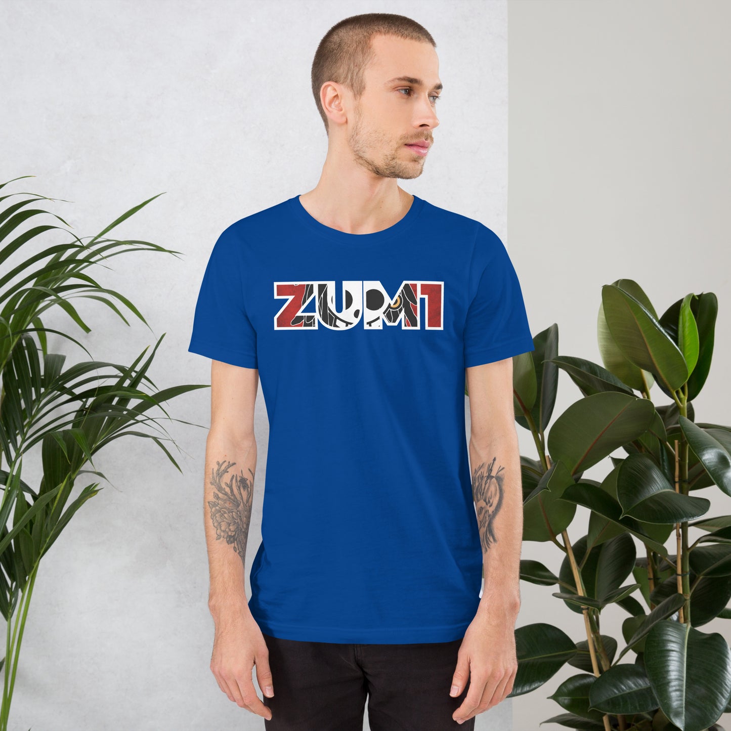 T-shirt "ZUM1" rouge unisexe